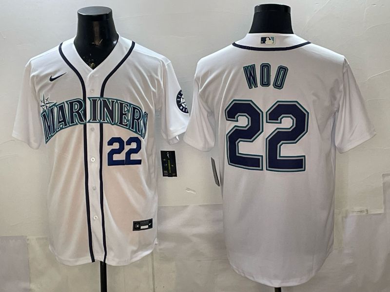 Men Seattle Mariners #22 Woo White Game 2026 Nike MLB Jersey style 001->seattle mariners->MLB Jersey